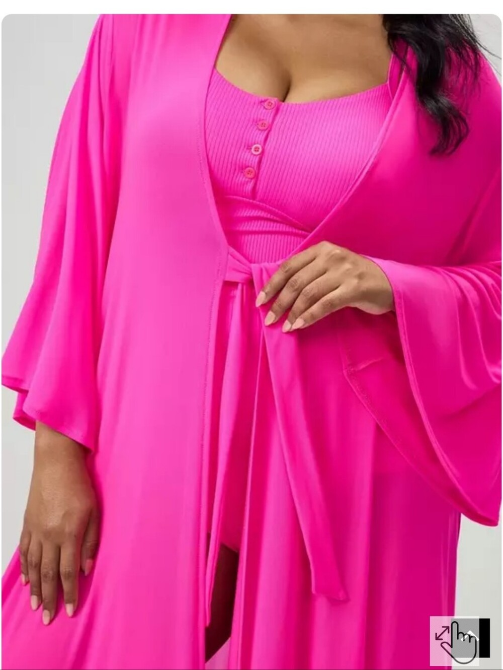 🆕️⛱️TORRID HOT PINK FRONT TIE KIMONO SWIM COVER UP ⛱️ - Picture 4 of 7